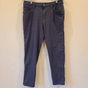 Lululemon Mens ABC Slim Fit 5 Pocket Pant Warpstreme Size 34 Gray Athletic